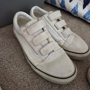 Vans Kids White Old Skool Velcro Sneakers